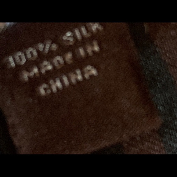 🌿SALE🌿 BLACK BROWN 1826 Silk Black Brown Striped Necktie - Picture 8 of 10